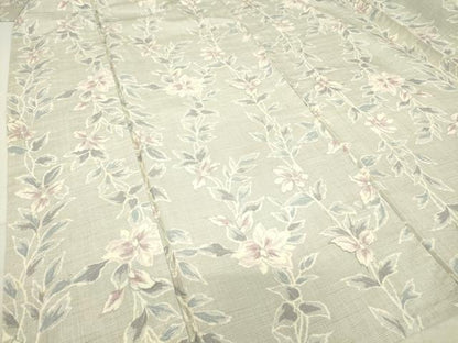 平和屋着物▽上質な紬　単衣　花繋ぎ　正絹　逸品　DAAT9851az