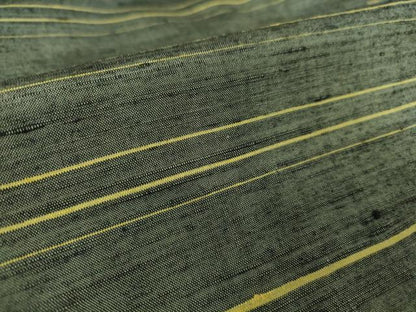 平和屋着物▽上質な紬　単衣　横段文　正絹　逸品　DAAT9863az