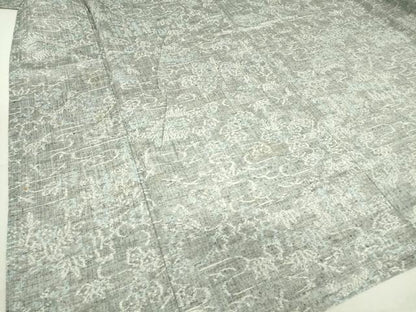 平和屋着物▽上質な紬　単衣　風景文　正絹　逸品　DAAT9864az