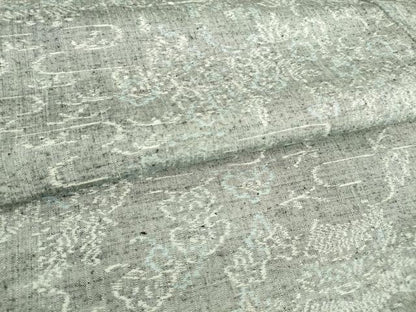 平和屋着物▽上質な紬　単衣　風景文　正絹　逸品　DAAT9864az