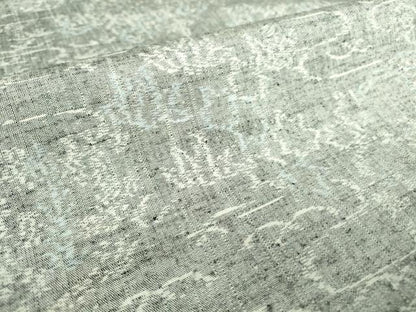 平和屋着物▽上質な紬　単衣　風景文　正絹　逸品　DAAT9864az