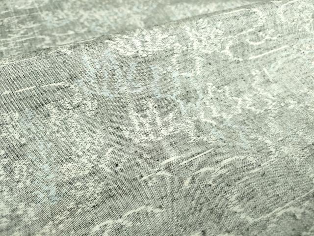 平和屋着物▽上質な紬　単衣　風景文　正絹　逸品　DAAT9864az