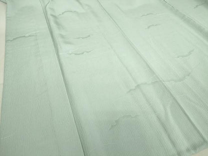 平和屋着物▽上質な色無地 単衣 雪芝地紋 白藍色 正絹 逸品 DAAT9872az