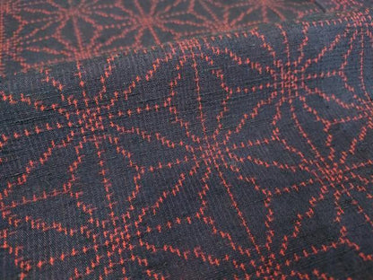 平和屋着物▽上質な紬 単衣 麻の葉文 正絹 逸品 DAAT9875az