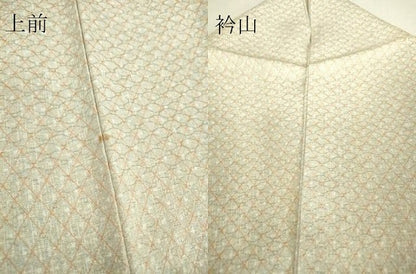 平和屋着物▽上質な小紋 単衣 格子 正絹 逸品 DAAT9876az