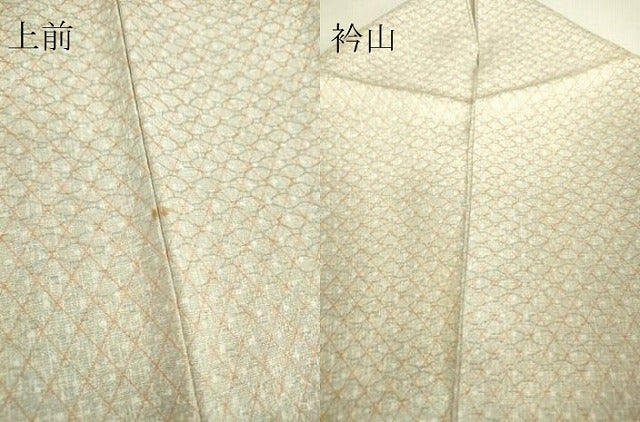 平和屋着物▽上質な小紋 単衣 格子 正絹 逸品 DAAT9876az