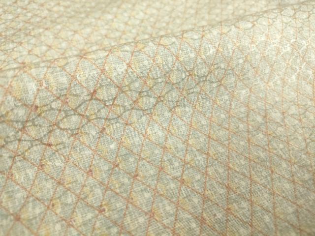 平和屋着物▽上質な小紋 単衣 格子 正絹 逸品 DAAT9876az