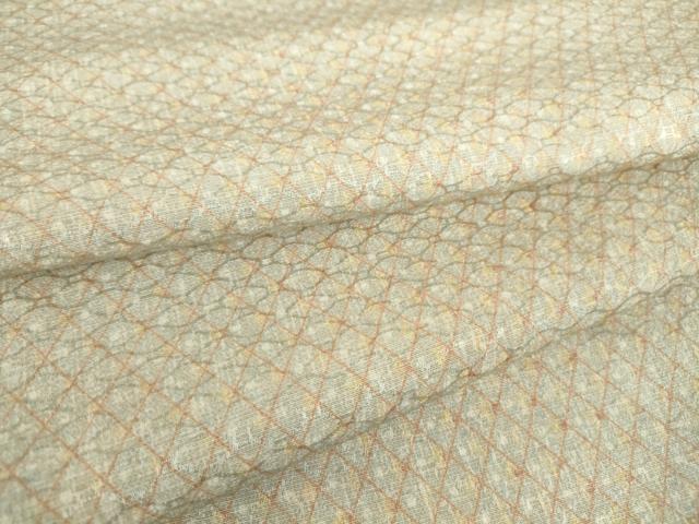 平和屋着物▽上質な小紋 単衣 格子 正絹 逸品 DAAT9876az