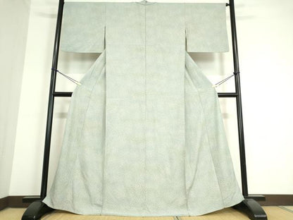 平和屋着物▽上質な小紋 単衣 樹林文 暈し染め 正絹 逸品 DAAT9882az