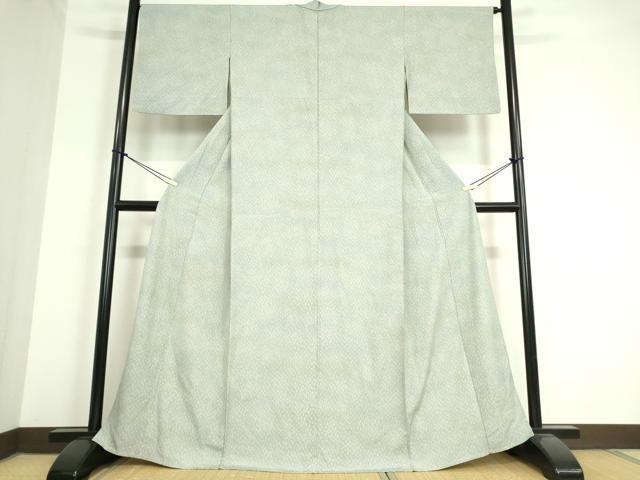 平和屋着物▽上質な小紋 単衣 樹林文 暈し染め 正絹 逸品 DAAT9882az