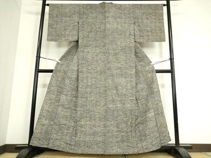 平和屋着物▽上質な紬 単衣 霞文 正絹 逸品 DAAT9887az