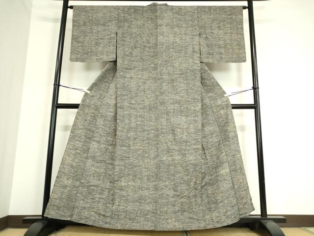 平和屋着物▽上質な紬 単衣 霞文 正絹 逸品 DAAT9887az