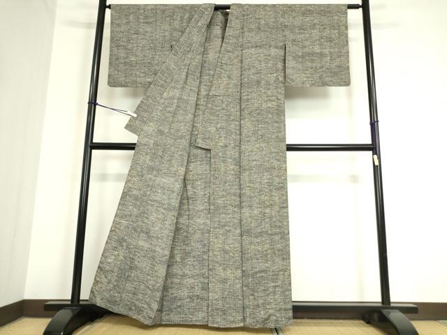平和屋着物▽上質な紬 単衣 霞文 正絹 逸品 DAAT9887az