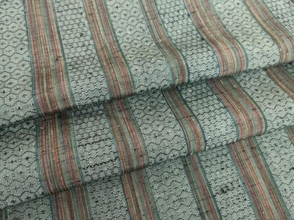 平和屋着物▽上質な紬 単衣 亀甲間道 正絹 逸品 DAAT9888az