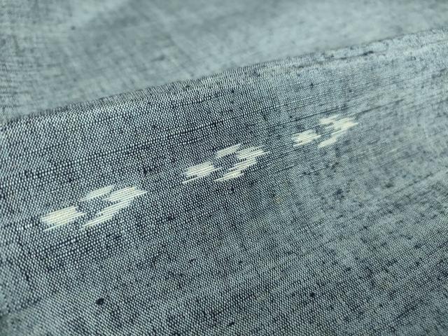 平和屋着物▽上質な紬 単衣 絣横段文 正絹 逸品 DAAT9893az