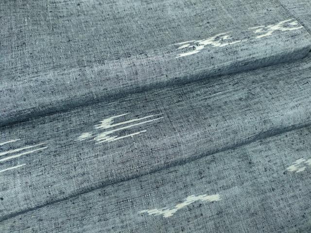 平和屋着物▽上質な紬 単衣 絣横段文 正絹 逸品 DAAT9893az