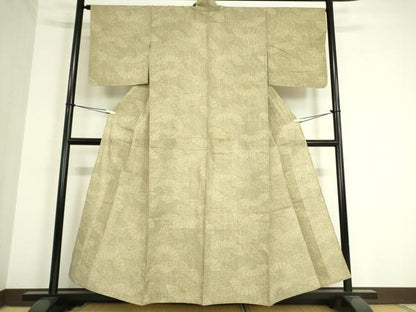 平和屋着物▽上質な紬 単衣 裏菊 正絹 逸品 DAAT9898az