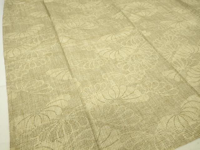 平和屋着物▽上質な紬 単衣 裏菊 正絹 逸品 DAAT9898az