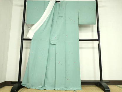 平和屋着物▽上質な小紋 単衣 独楽に毬 金彩 正絹 逸品 DAAT9901az