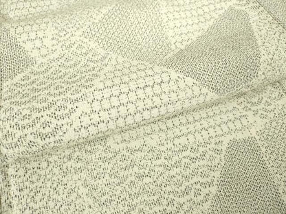 平和屋着物▽本塩沢 単衣 切嵌め文様 正絹 逸品 DAAT9902az