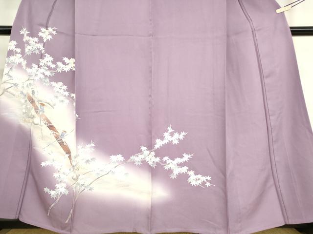平和屋着物▽訪問着 単衣 水辺風景人物文 暈し染め 金彩 正絹 逸品 DAAT9908az