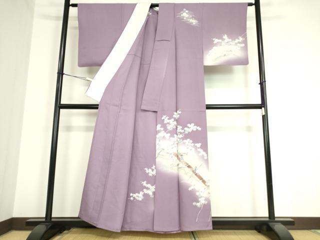 平和屋着物▽訪問着 単衣 水辺風景人物文 暈し染め 金彩 正絹 逸品 DAAT9908az