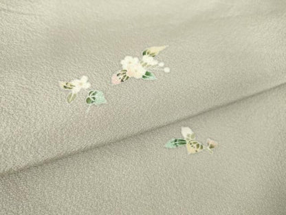 平和屋着物▽上質な小紋　単衣　友禅　舞花文　正絹　逸品　DAAT9910az
