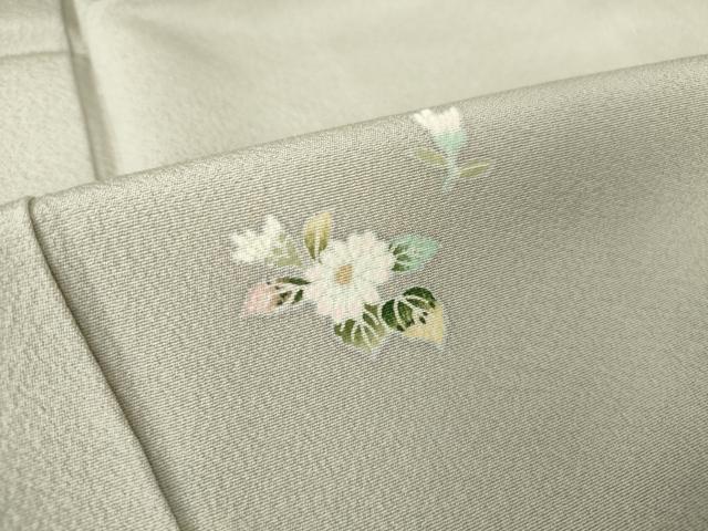 平和屋着物▽上質な小紋　単衣　友禅　舞花文　正絹　逸品　DAAT9910az