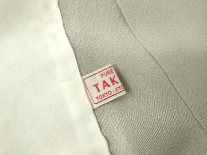 平和屋着物▽上質な小紋　単衣　友禅　舞花文　正絹　逸品　DAAT9910az