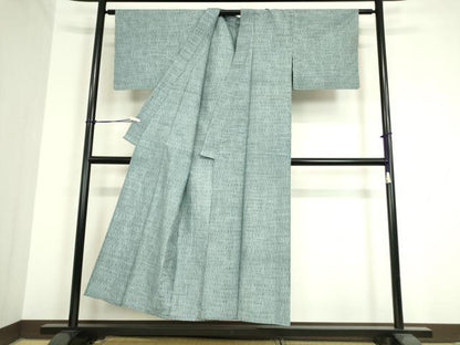 平和屋着物▽上質な紬 単衣 網目文 正絹 逸品 DAAT9911az