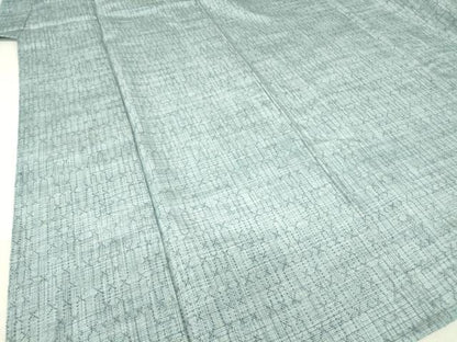 平和屋着物▽上質な紬 単衣 網目文 正絹 逸品 DAAT9911az