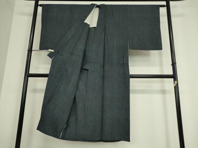 平和屋着物▽男性　紬　単衣　縞　正絹　逸品　DAAT9915az