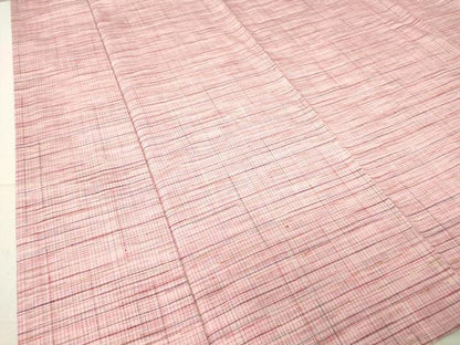 平和屋着物▽上質な紬 単衣 格子 正絹 逸品 DAAT9920az