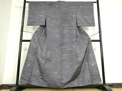 平和屋着物▽上質な紬 単衣 燕絣 正絹 逸品 DAAT9925az