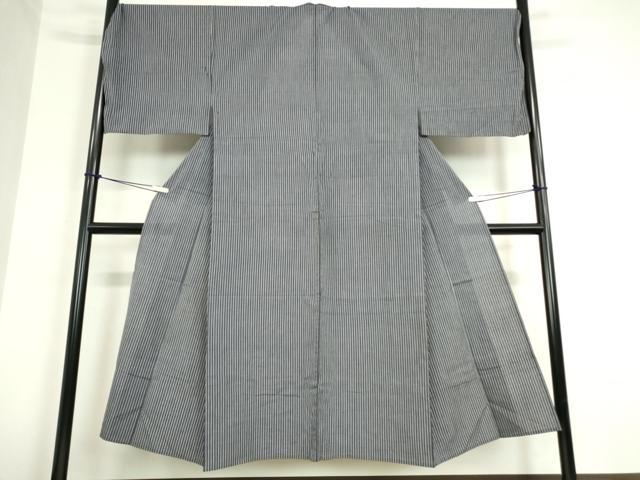 平和屋着物▽男性　小紋　単衣　縞　鈴乃屋扱い　綿　逸品　DAAT9926az