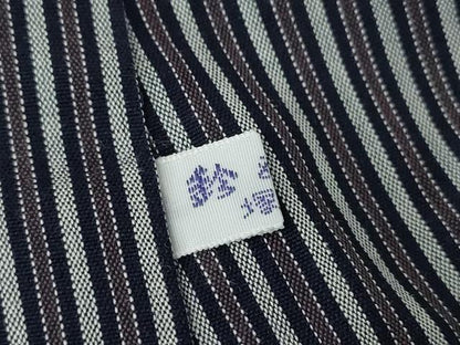 平和屋着物▽男性　小紋　単衣　縞　鈴乃屋扱い　綿　逸品　DAAT9926az