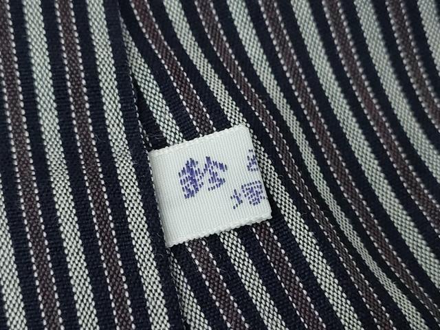 平和屋着物▽男性　小紋　単衣　縞　鈴乃屋扱い　綿　逸品　DAAT9926az