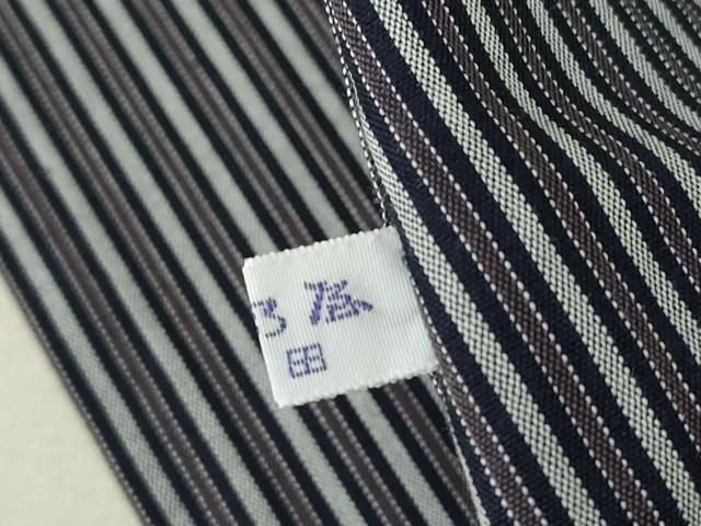 平和屋着物▽男性　小紋　単衣　縞　鈴乃屋扱い　綿　逸品　DAAT9926az