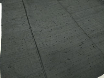 平和屋着物▽男性 紬 単衣 黒色 正絹 逸品 DAAT9929az