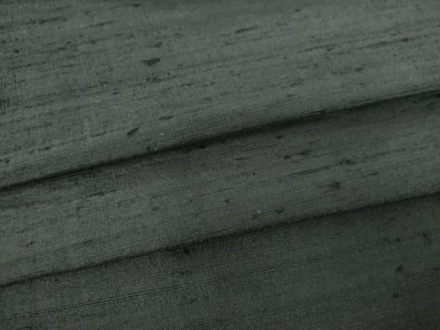 平和屋着物▽男性 紬 単衣 黒色 正絹 逸品 DAAT9929az