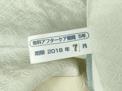 平和屋着物▽上質な小紋 単衣 市松舞桜文 正絹 逸品 DAAT9932az