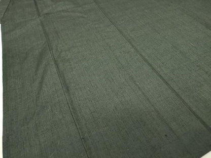 平和屋着物▽男性　紬　単衣　黒色　正絹　逸品　DAAT9934az