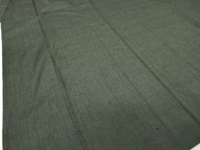 平和屋着物▽男性　紬　単衣　黒色　正絹　逸品　DAAT9934az
