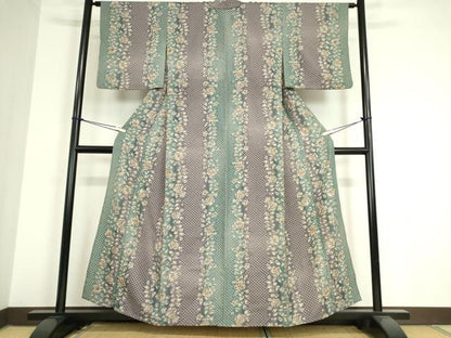 平和屋着物▽小紋　単衣　辻が花　洗える着物　DAAT9937az