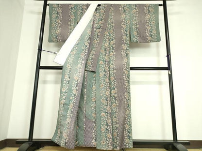 平和屋着物▽小紋　単衣　辻が花　洗える着物　DAAT9937az