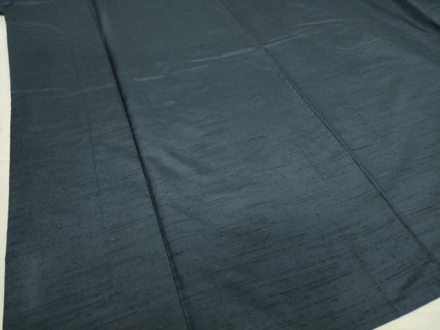 平和屋着物▽男性 紬 単衣 濃藍色 正絹 逸品 DAAT9939az