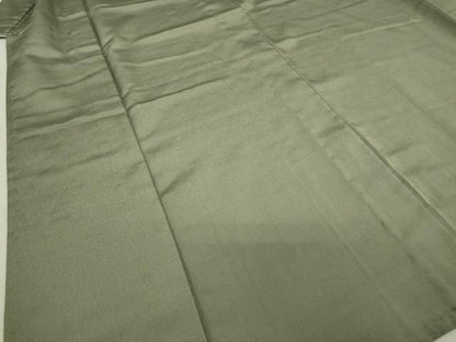 平和屋着物▽男性 お召 単衣 縞 深川鼠色 正絹 逸品 DAAT9941az