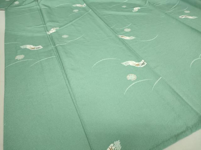 平和屋着物▽上質な小紋 単衣 地紙花文 正絹 逸品 DAAT9942az