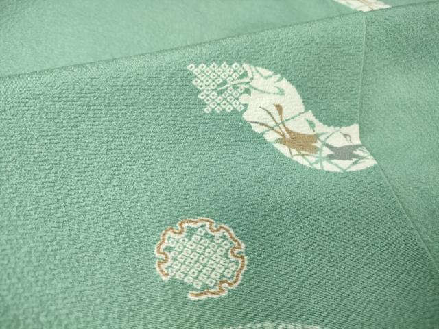 平和屋着物▽上質な小紋 単衣 地紙花文 正絹 逸品 DAAT9942az