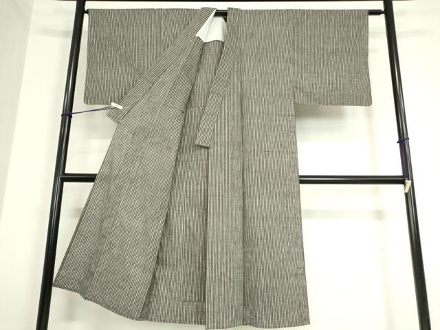 平和屋着物▽男性 小紋 単衣 縞 綿 逸品 DAAT9945az